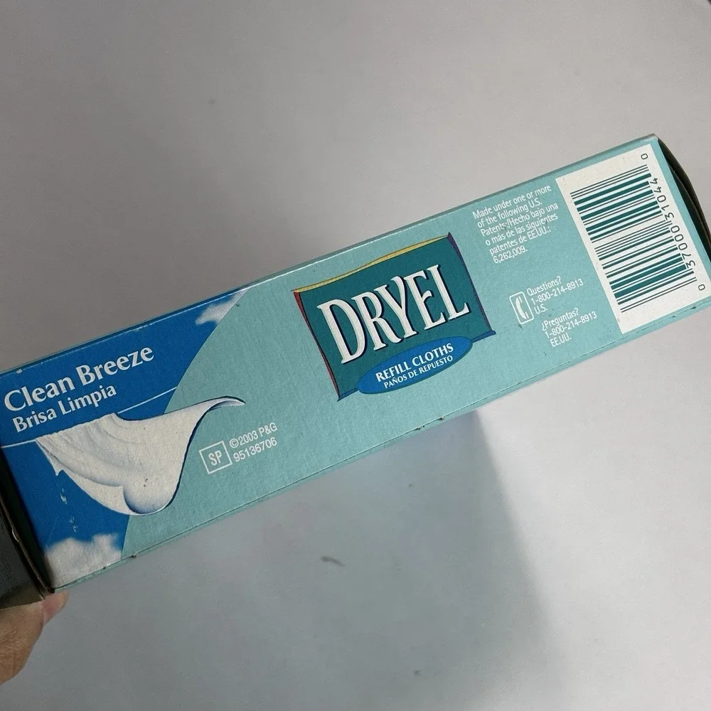 Dryel Clean Breeze 6 Dryer-Activated Refill Cloths 24 Garments Box NEW SEALED